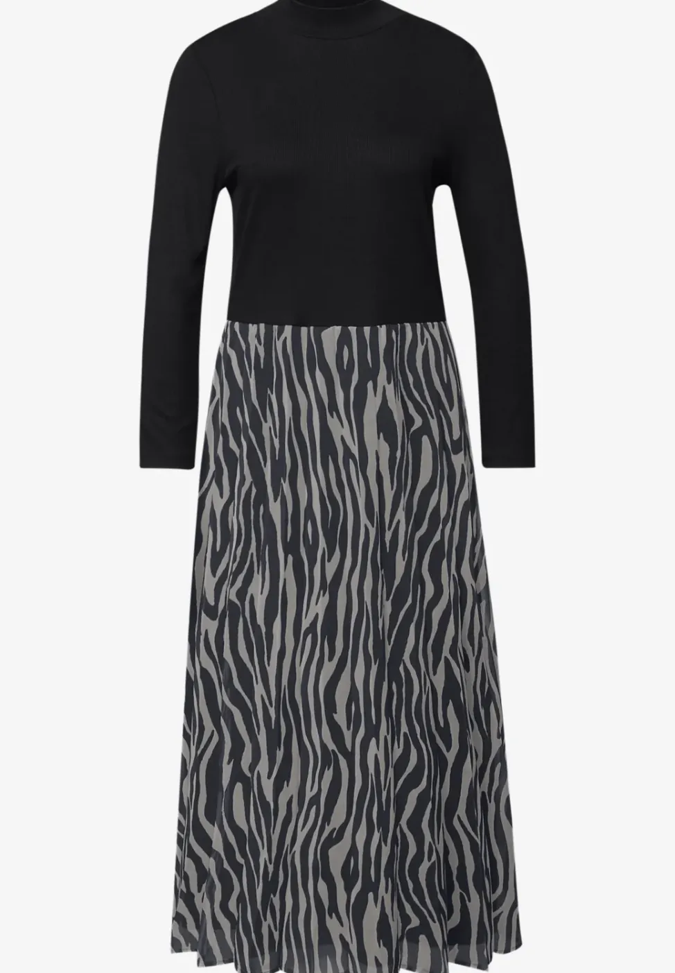 Geplooide chiffon jurk