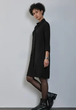 Geplooide jurk met strik