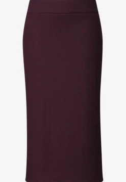 Geribde midirok met elastische tailleband