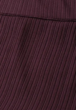 Geribde midirok met elastische tailleband