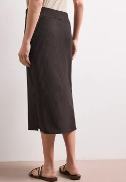 Geribde midirok met elastische tailleband