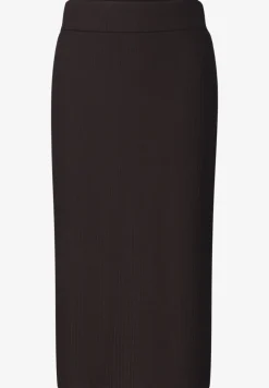 Geribde midirok met elastische tailleband
