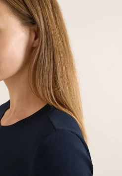 Geribd overhemd in effen kleur