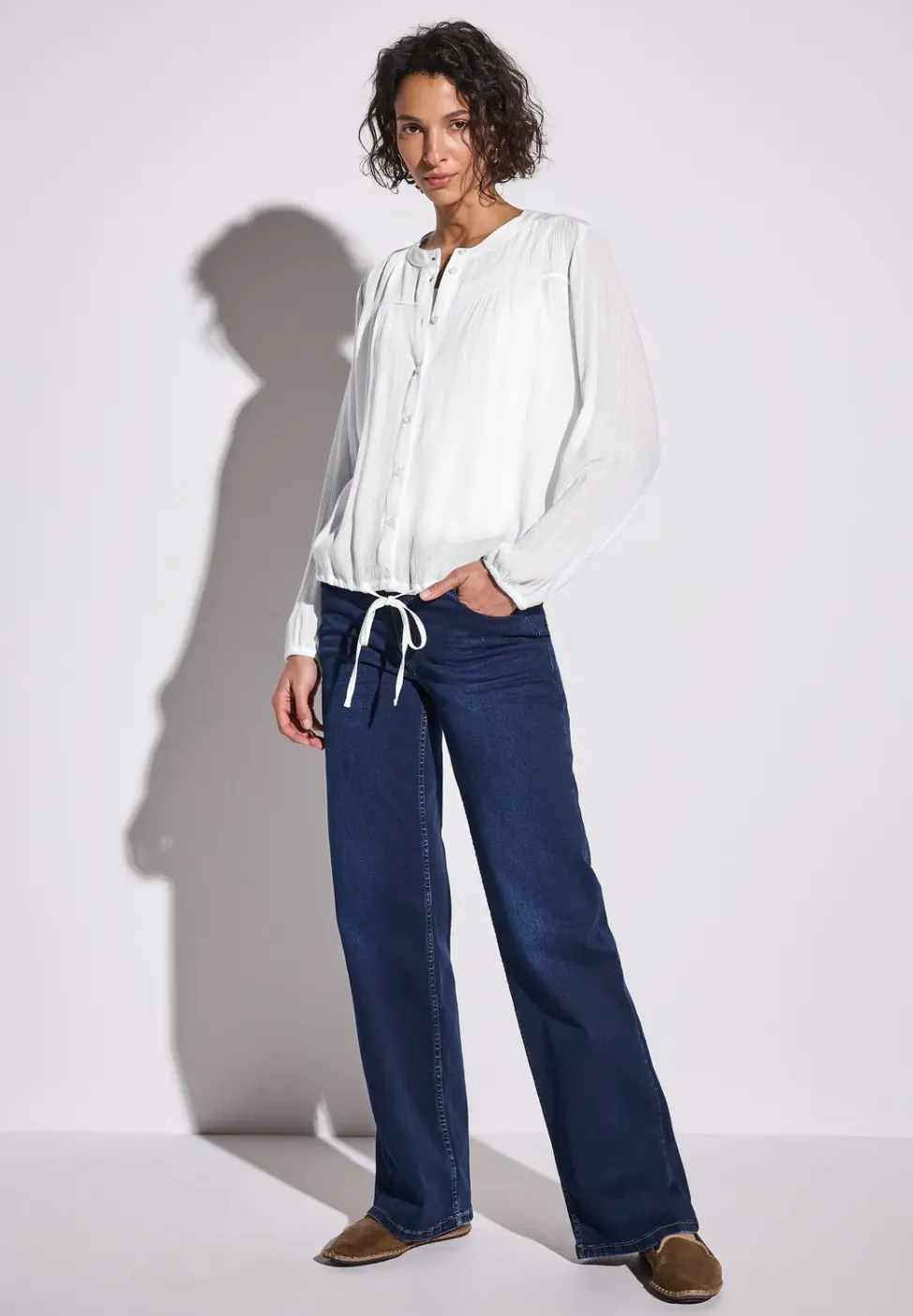 Gerimpelde blouse met rimpels