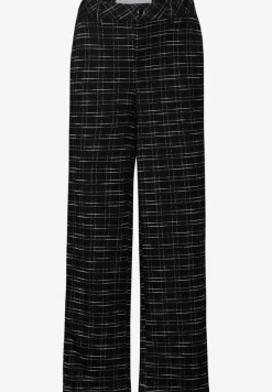 Geruite bouclé broek