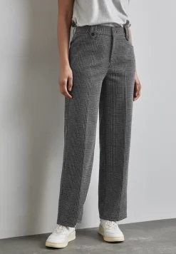 Geruite broek met rechte pijpen