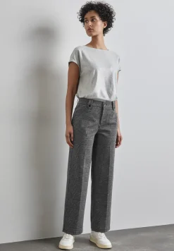 Geruite broek met rechte pijpen