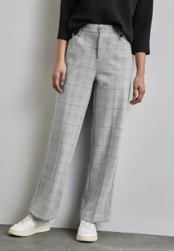 Geruite broek met rechte pijpen