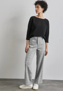Geruite broek met rechte pijpen