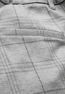 Geruite broek met rechte pijpen