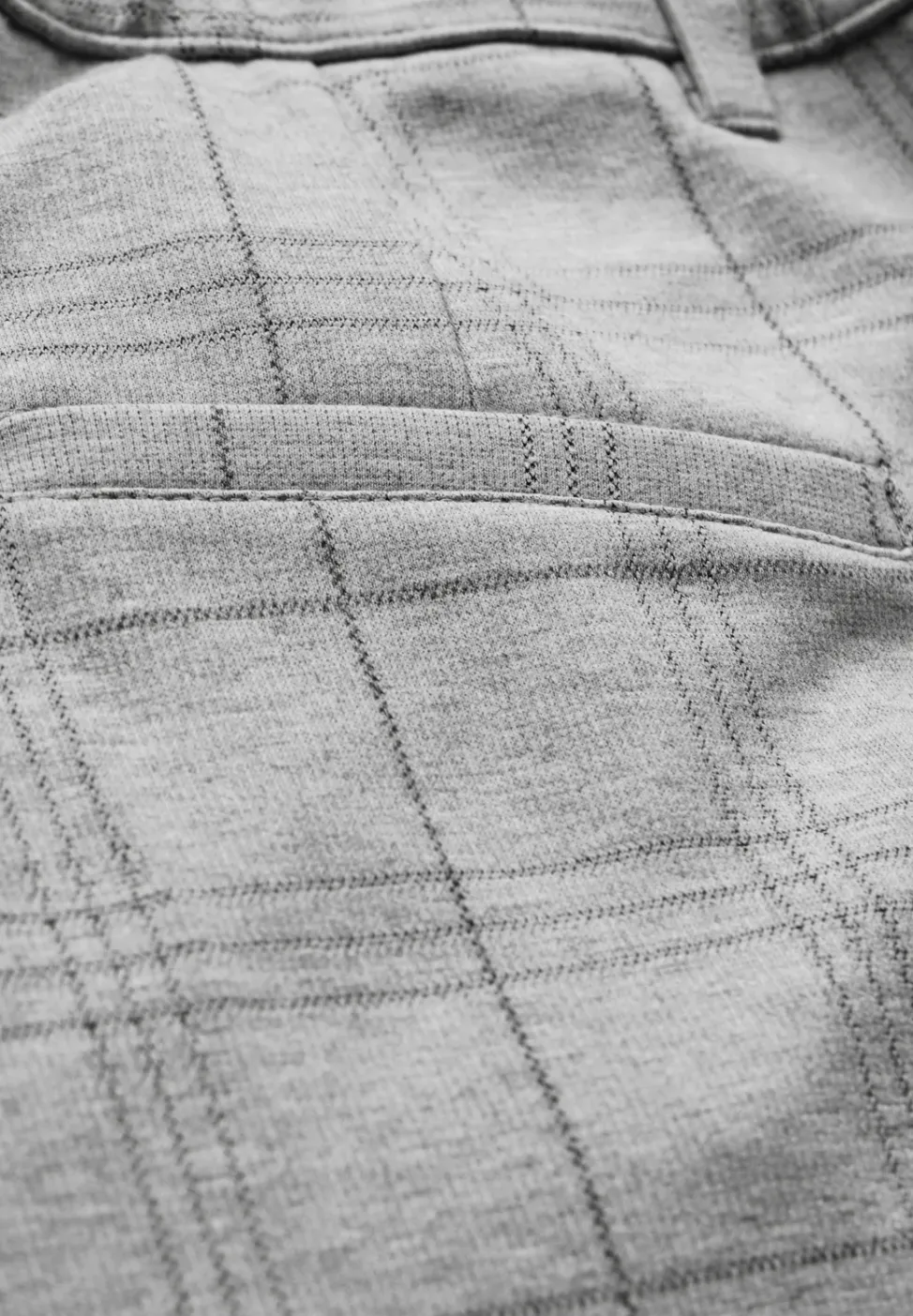 Geruite broek met rechte pijpen