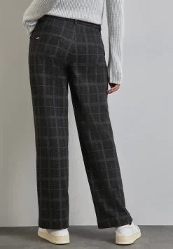 Geruite broek met rechte pijpen