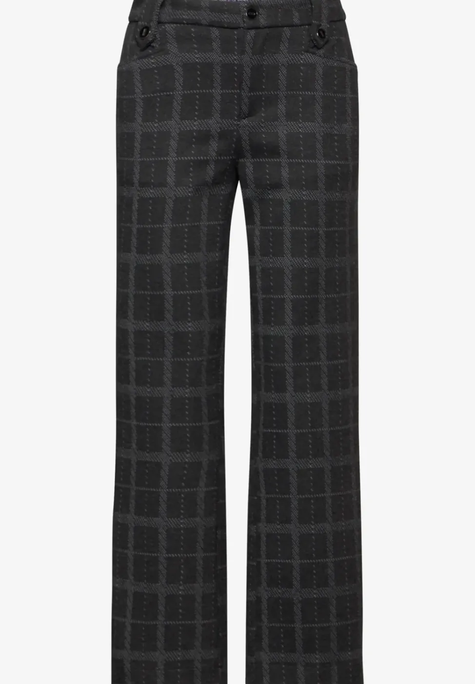 Geruite broek met rechte pijpen