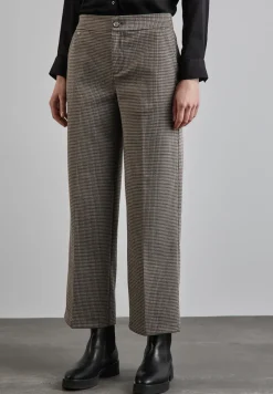 Geruite broek met wijde pijpen