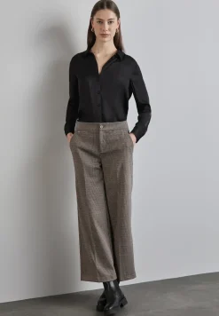 Geruite broek met wijde pijpen