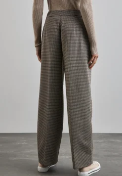 Geruite broek met wijde pijpen