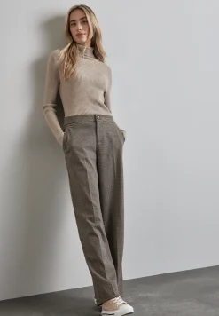 Geruite broek met wijde pijpen