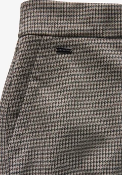 Geruite broek met wijde pijpen