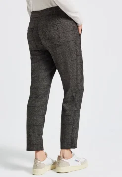 Geruite loose fit broek