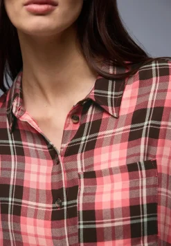 Geruite overhemdblouse