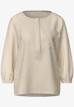 Geruite seersucker blouse