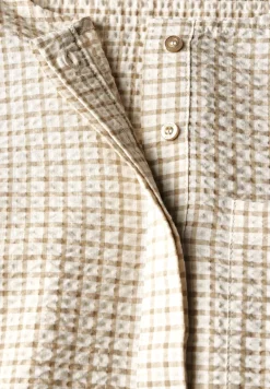 Geruite seersucker blouse