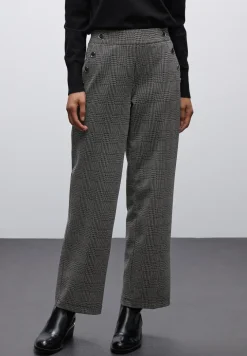 Geruite straight legs broek