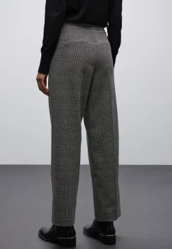 Geruite straight legs broek