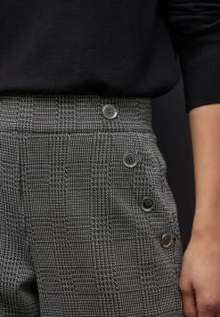Geruite straight legs broek