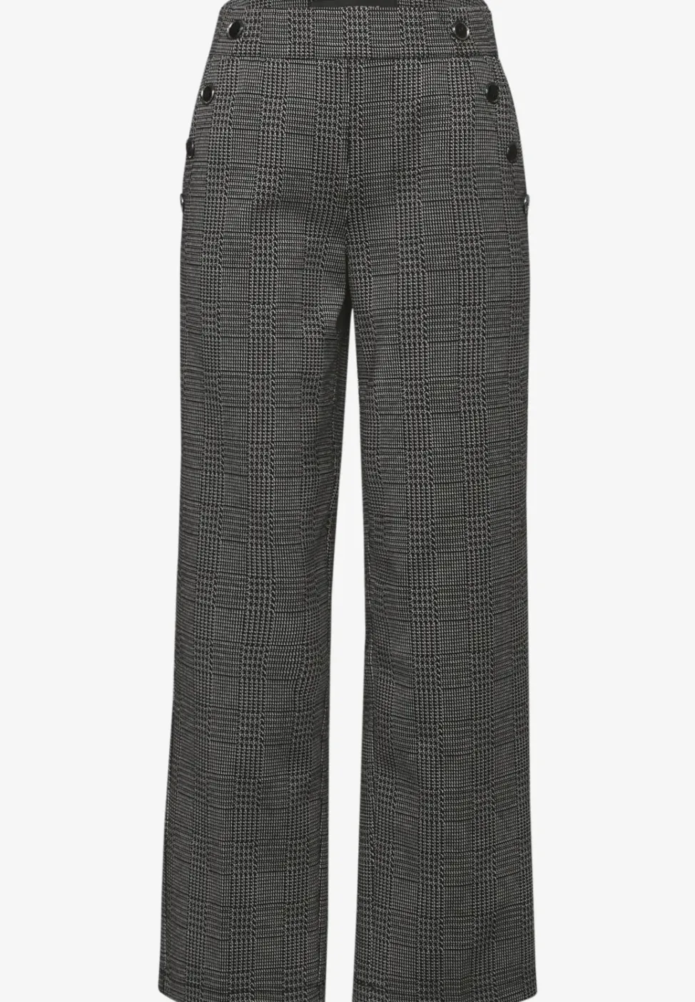 Geruite straight legs broek