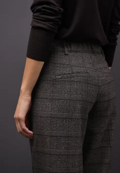 Geruite straight legs broek