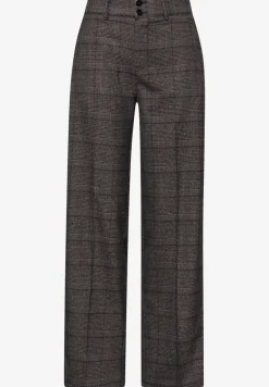 Geruite straight legs broek