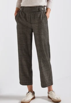 Geruite straight legs broek