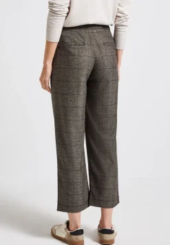 Geruite straight legs broek