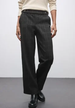 Geruite straight legs broek