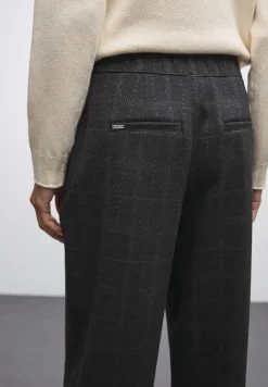 Geruite straight legs broek