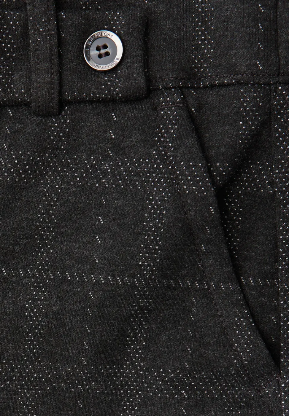Geruite straight legs broek
