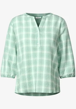 Geruite blouse met structuur