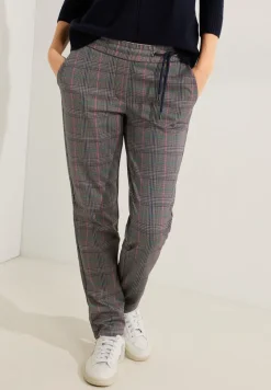 Geruite casual fit broek