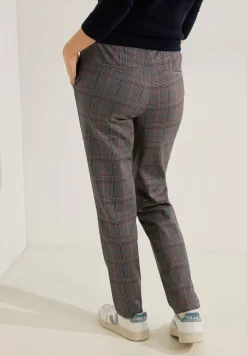 Geruite casual fit broek