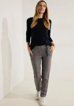 Geruite casual fit broek