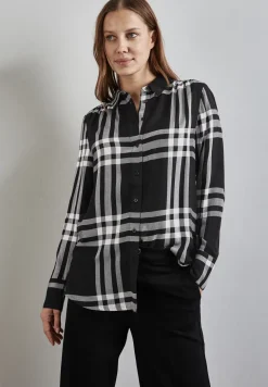 Geruite lange blouse