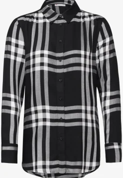 Geruite lange blouse