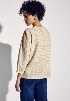 Geruite seersucker blouse