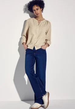 Geruite seersucker blouse