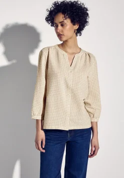 Geruite seersucker blouse