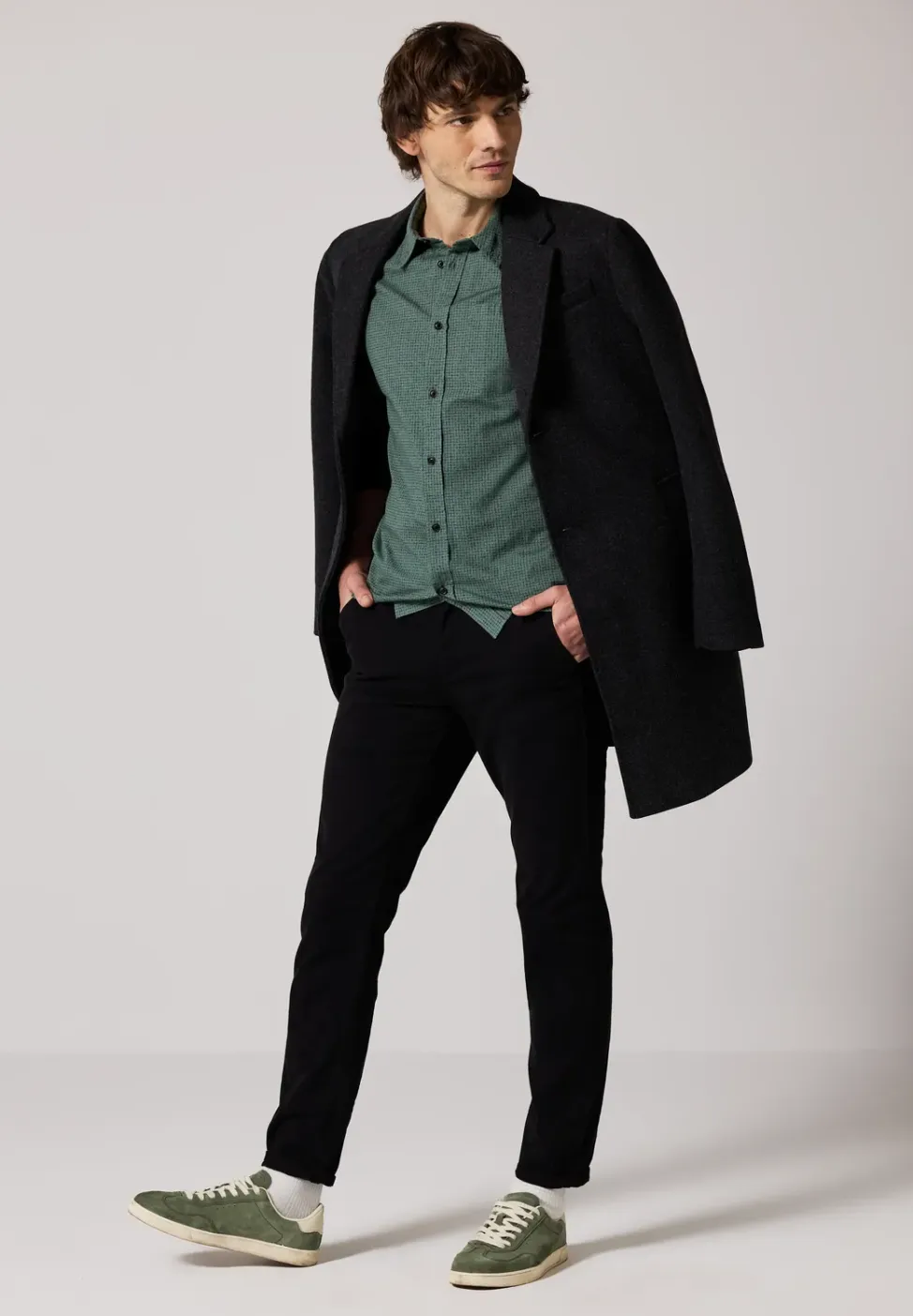 Geruit slim fit overhemd