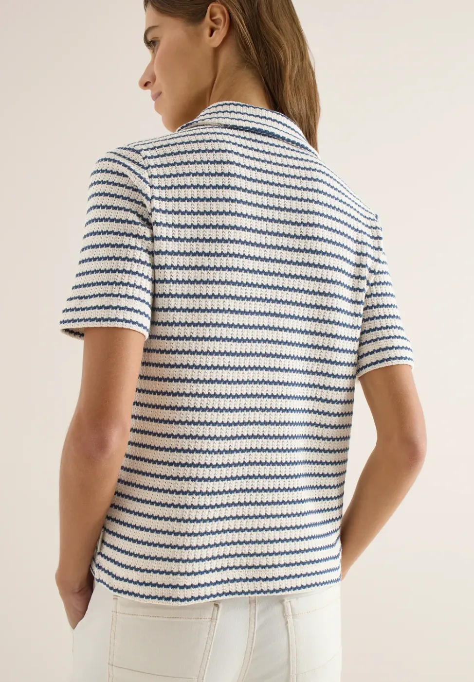 Gestreept ajour shirt