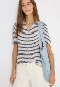Gestreept ajour shirt