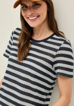 Gestreept ajour shirt